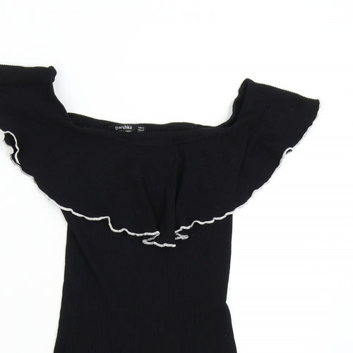 Bershka Womens Black   Bodysuit One-Piece Size S