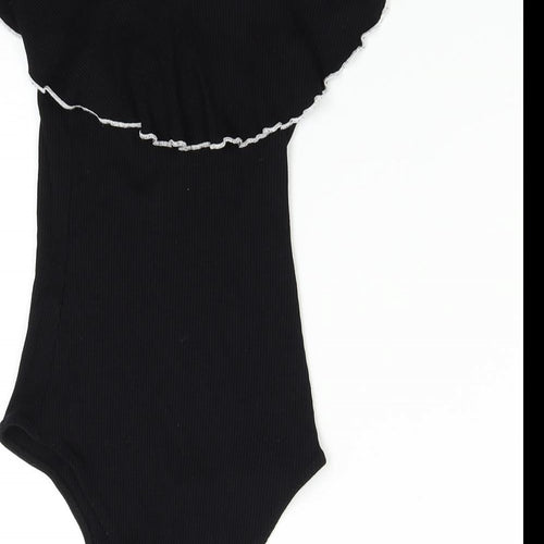 Bershka Womens Black   Bodysuit One-Piece Size S