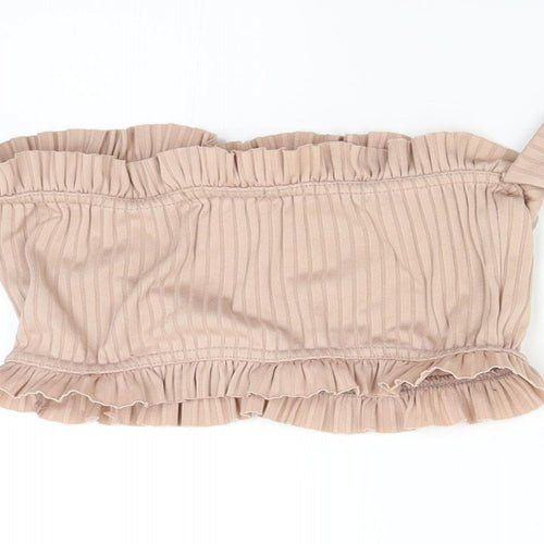 Femme Luxe Womens Brown   Cropped Tank Size 10