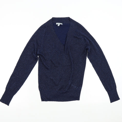 Reflections Womens Blue  Knit Pullover Jumper Size M