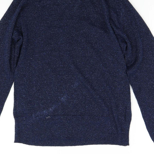 Reflections Womens Blue  Knit Pullover Jumper Size M