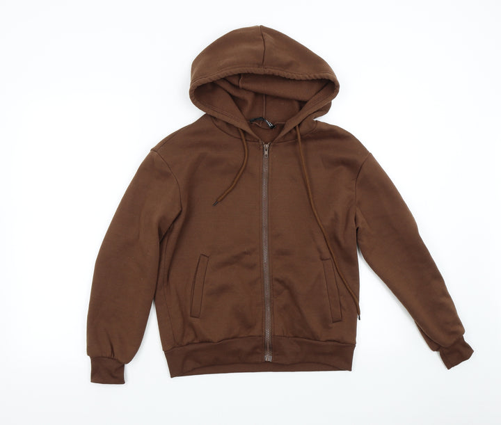 SheIn Womens Brown Full Zip Hoodie Size XS