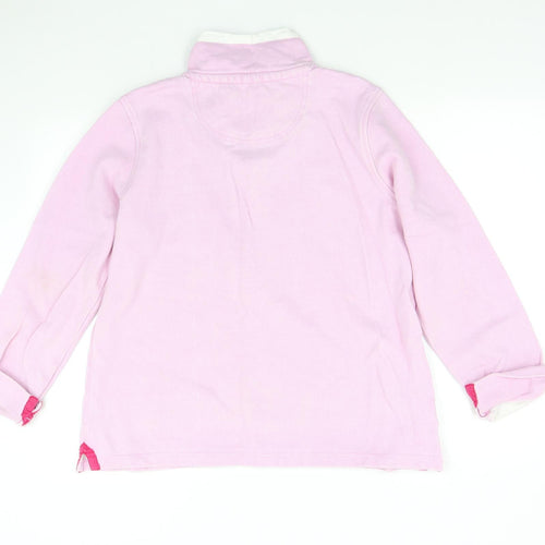 Crew Clothing Womens Pink   Henley Sweatshirt Size 16