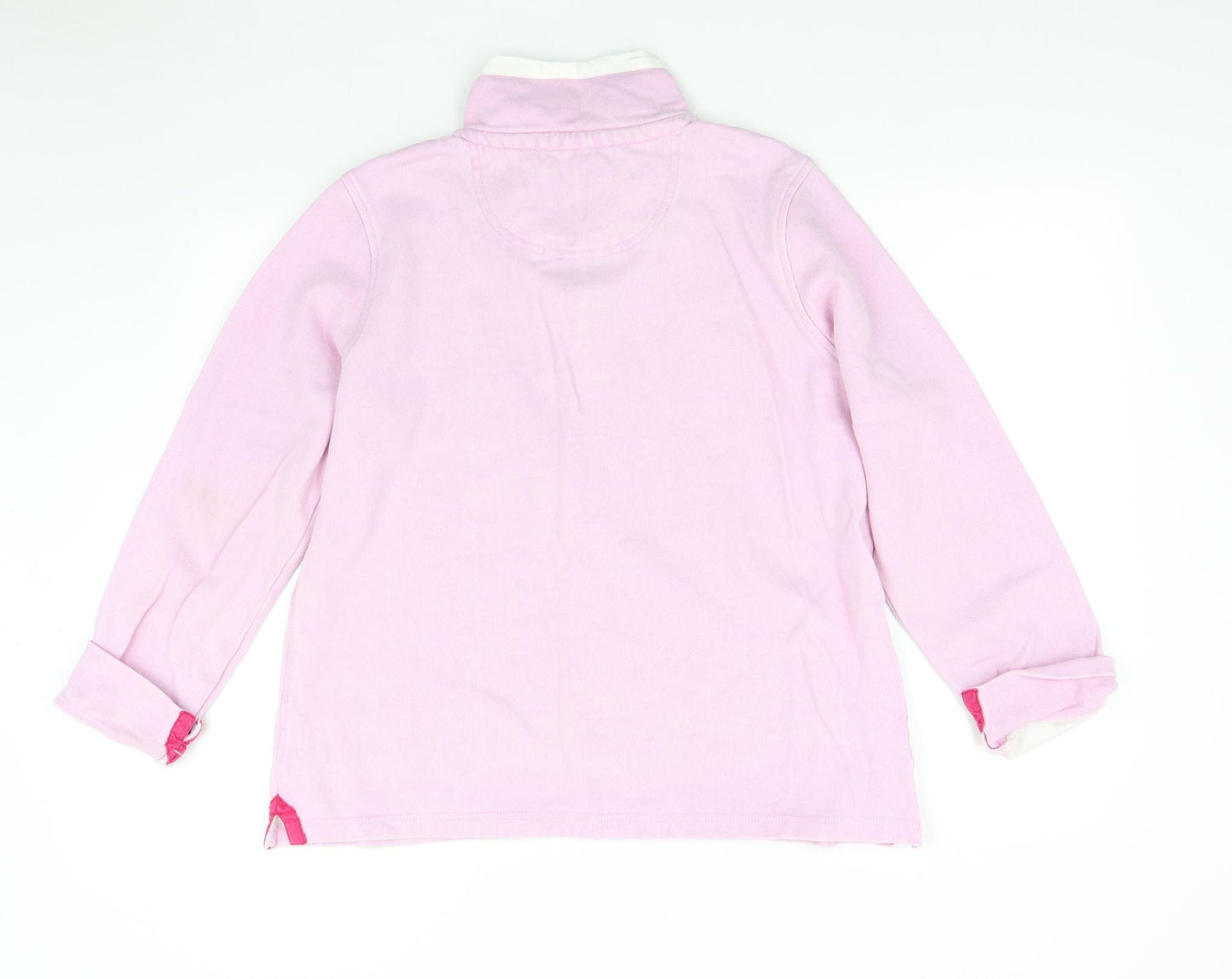 Crew Clothing Womens Pink   Henley Sweatshirt Size 16