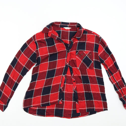 Matalan Girls Red Check Flannel Top Pyjama Top Size 13 Years