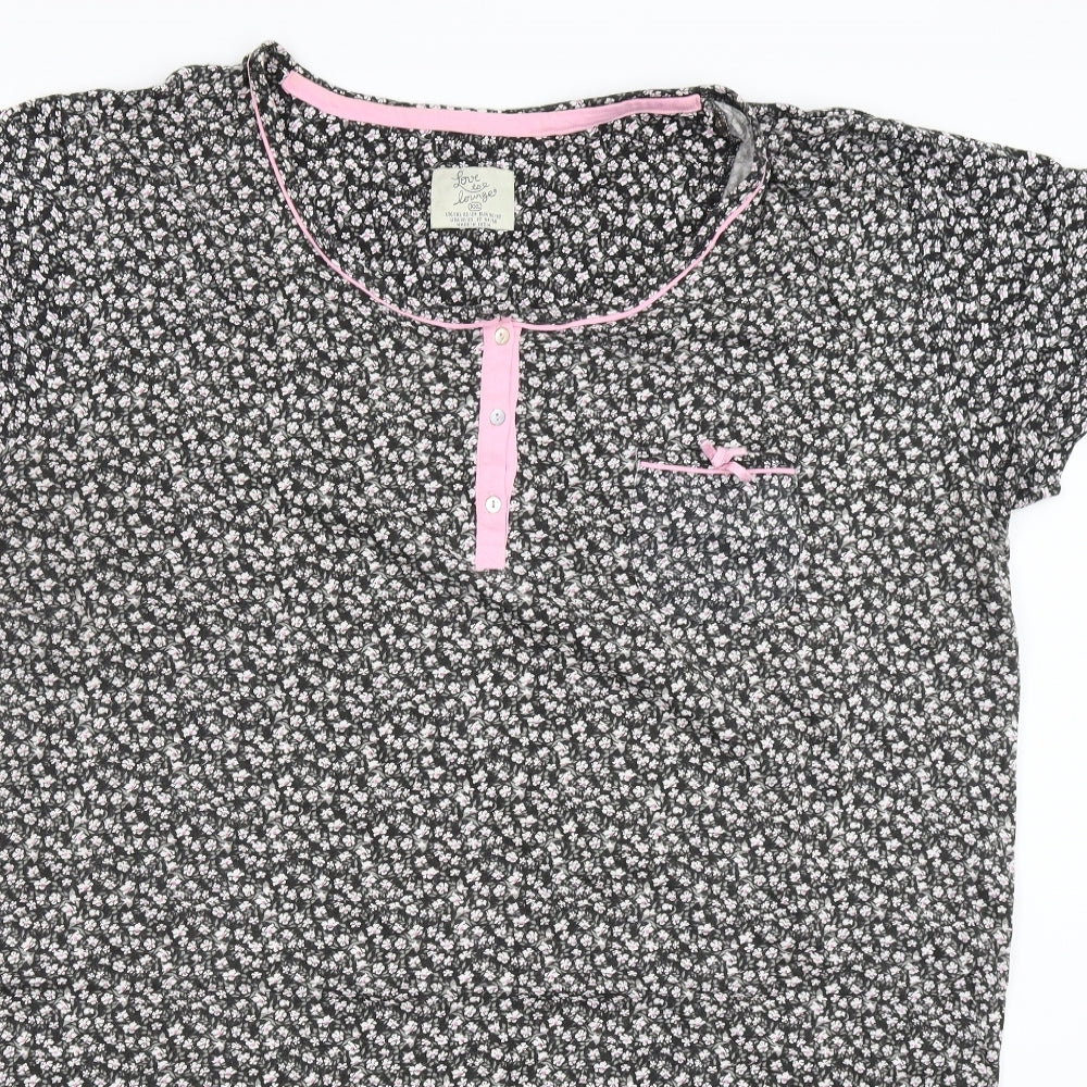 Primark Womens Multicoloured Floral  Top Nightshirt Size 22