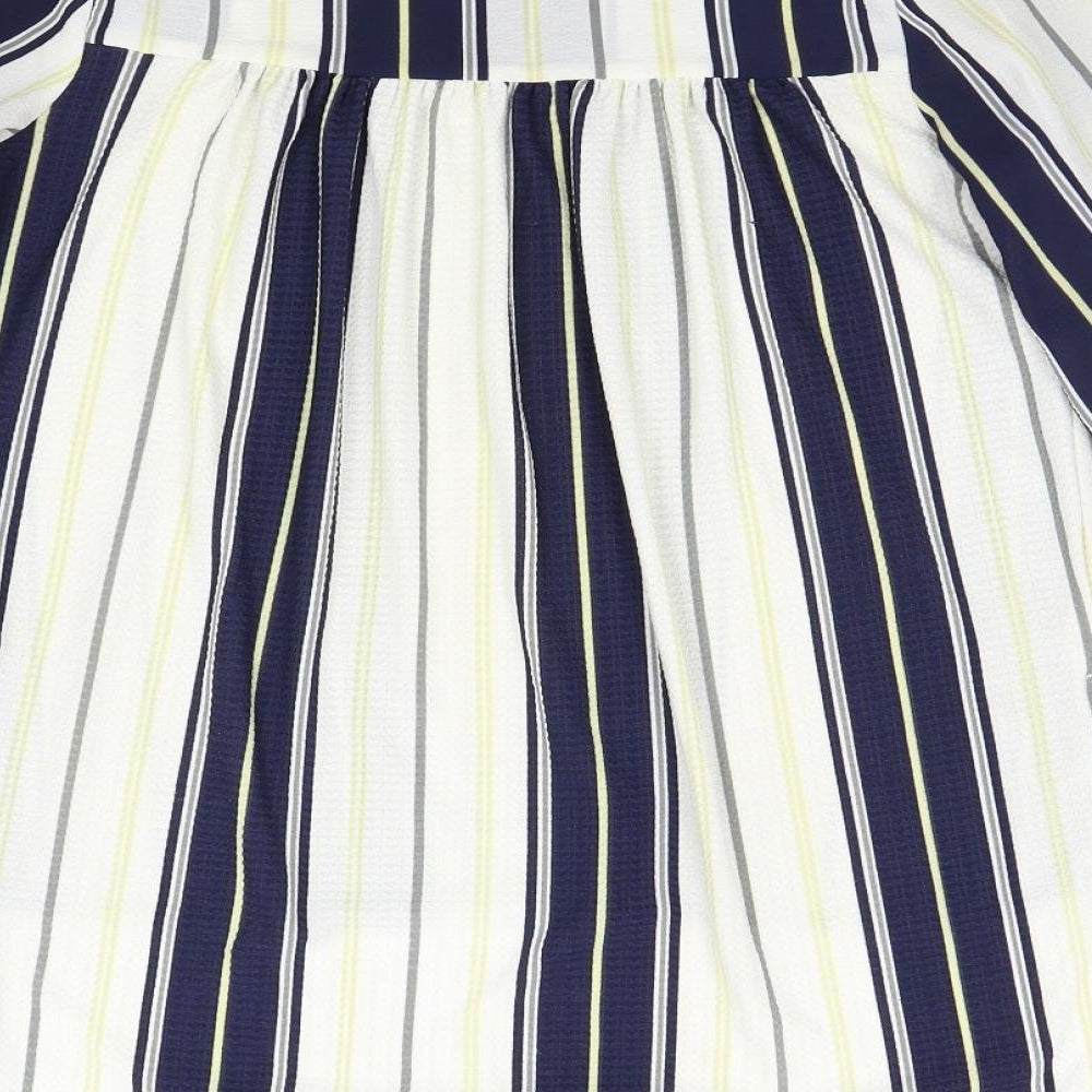 NEXT Womens Multicoloured Striped  Tunic Blouse Size 10