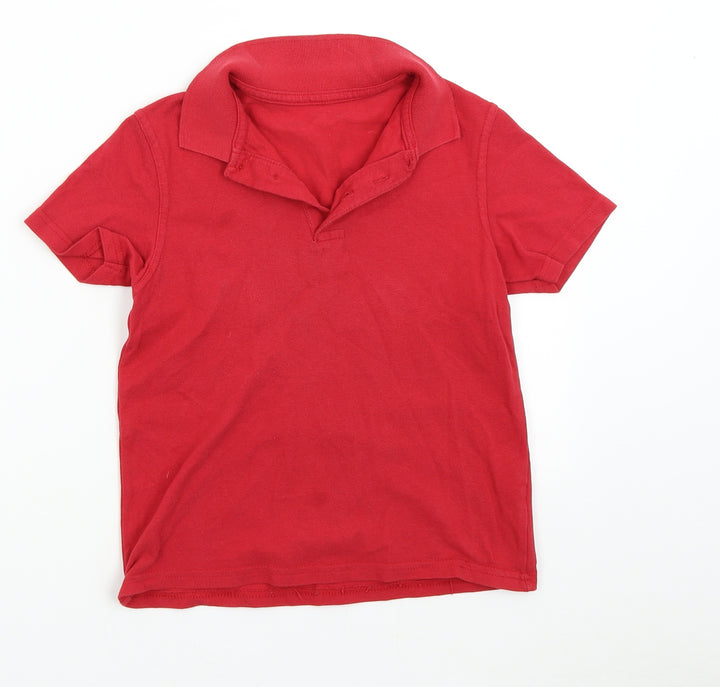 George Boys Red   Basic Polo Size 7-8 Years
