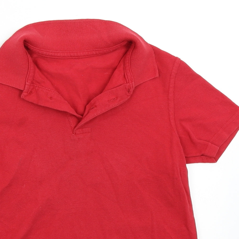 George Boys Red   Basic Polo Size 7-8 Years