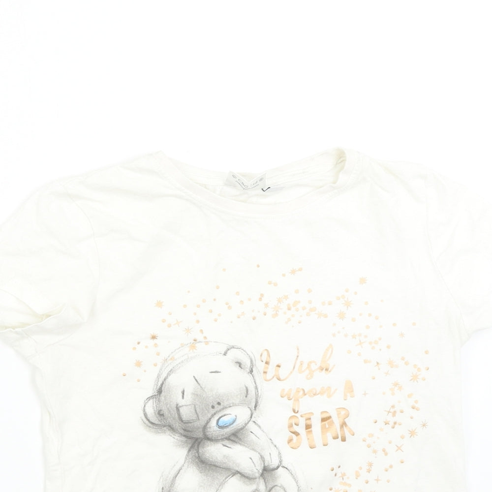 Me to You Girls White Solid   Pyjama Top Size 10-11 Years