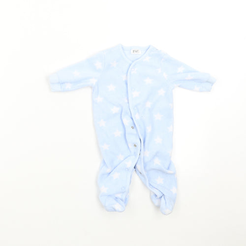 F&F Baby Blue  Fleece Babygrow One-Piece Size 0-3 Months  - Stars