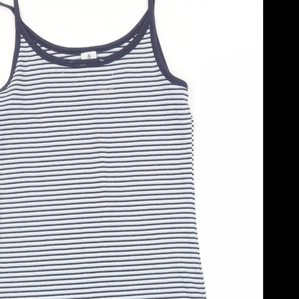 XE Womens Blue Striped  Camisole Blouse Size XL