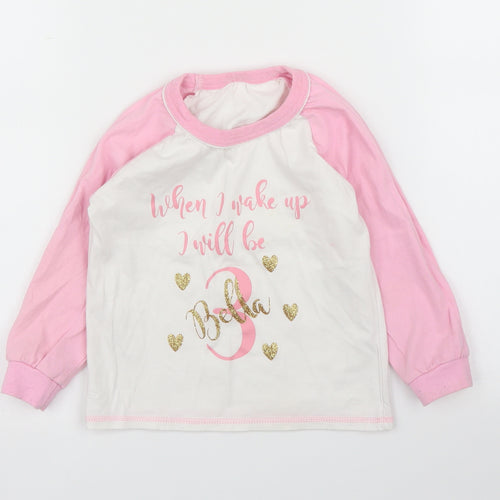 Preworn Girls Pink   Basic T-Shirt Size 2 Years