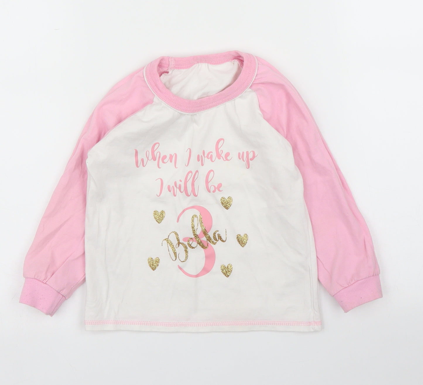 Preworn Girls Pink   Basic T-Shirt Size 2 Years