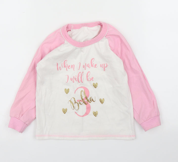 Preworn Girls Pink   Basic T-Shirt Size 2 Years