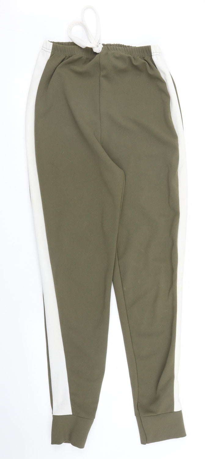PRETTYLITTLETHING Womens Green   Sweatpants Trousers Size 8 L27 in