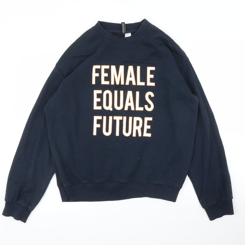 H&M Womens Blue   Pullover Jumper Size M
