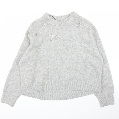 H&M Womens Grey   Pullover Jumper Size M