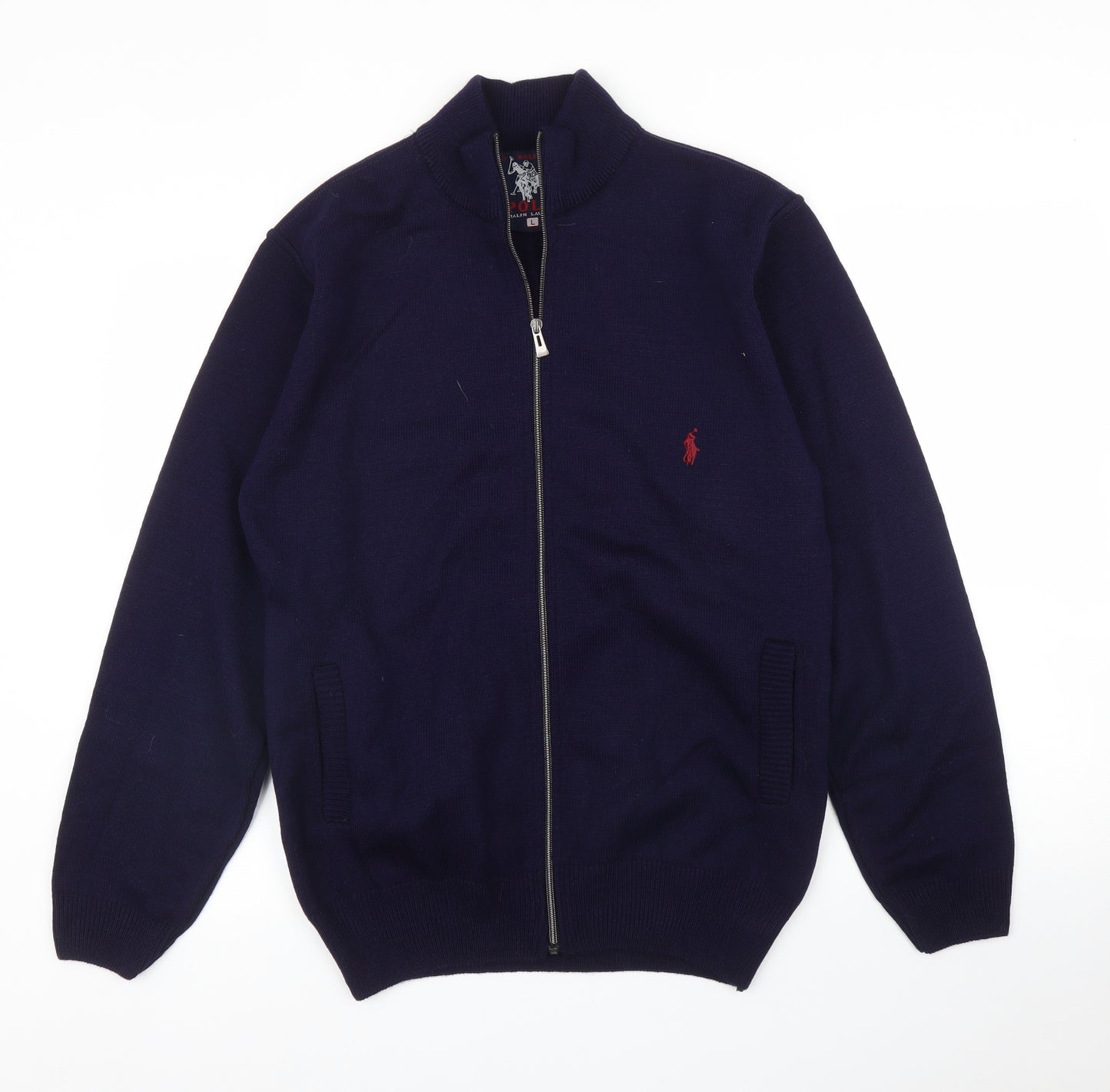 Polo Ralph Lauren Mens Blue   Full Zip Jumper Size L