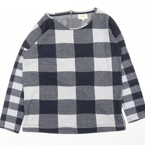 NEXT Womens Blue Check  Basic Blouse Size 6