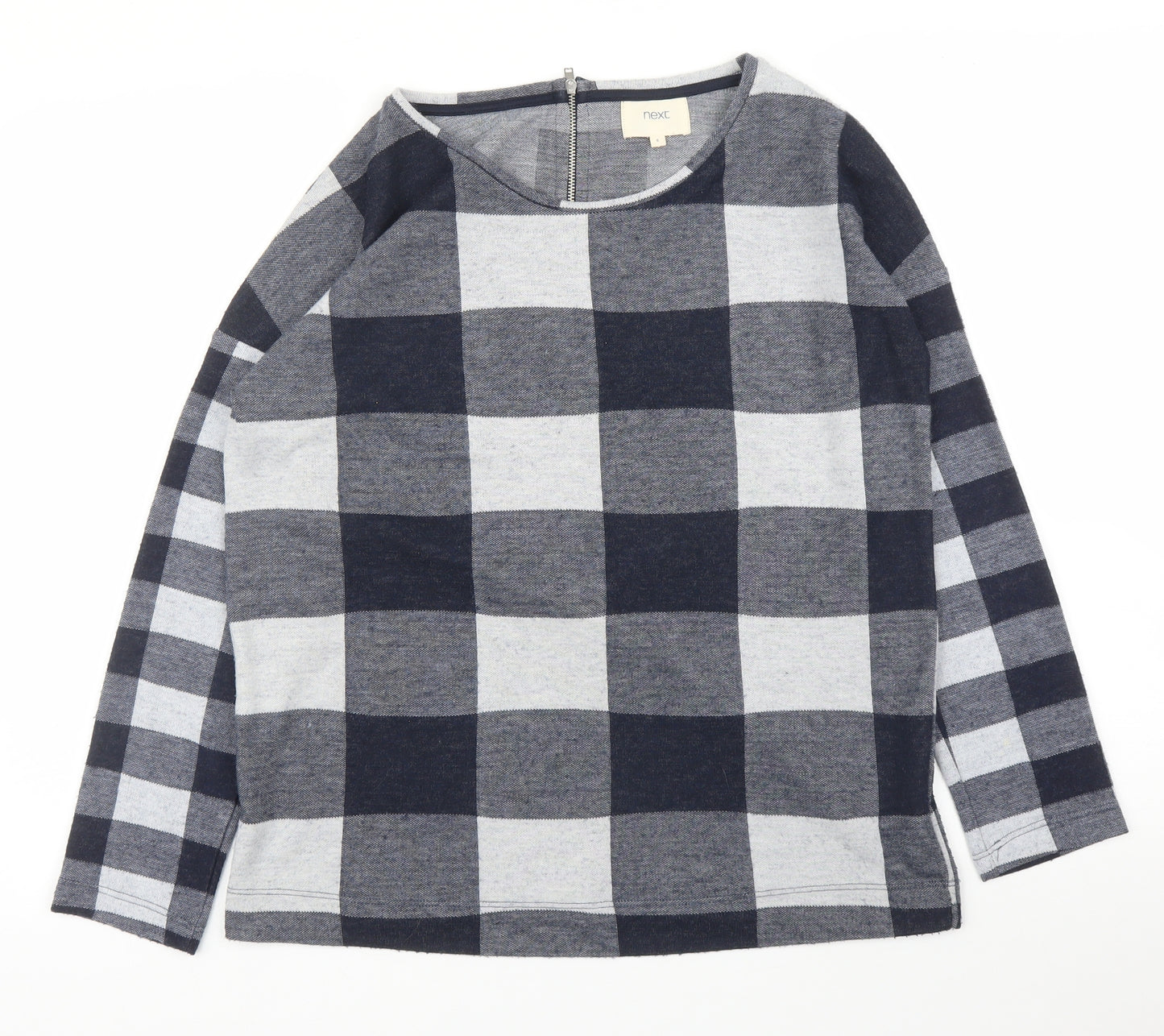 NEXT Womens Blue Check  Basic Blouse Size 6