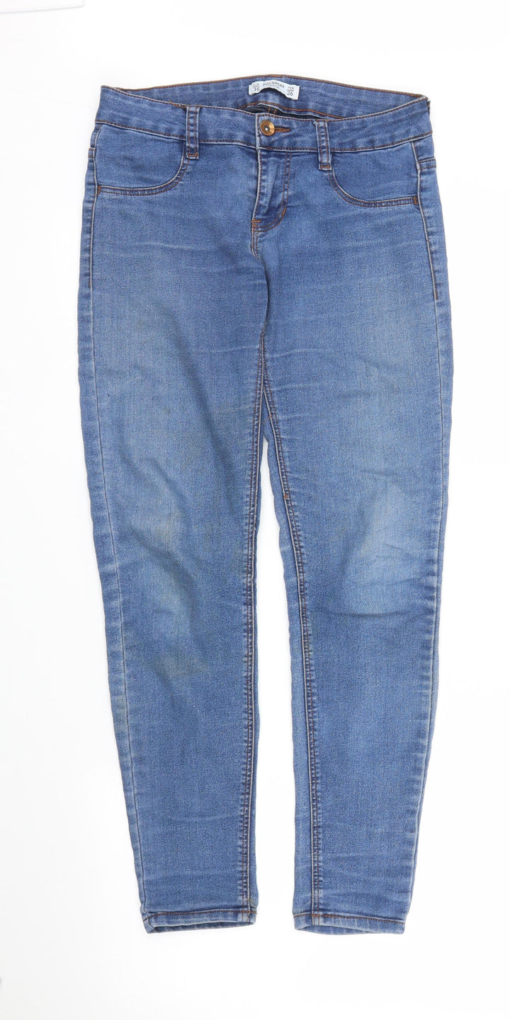 Pull&Bear Womens Blue Denim Skinny Jeans Size 8 L27 in