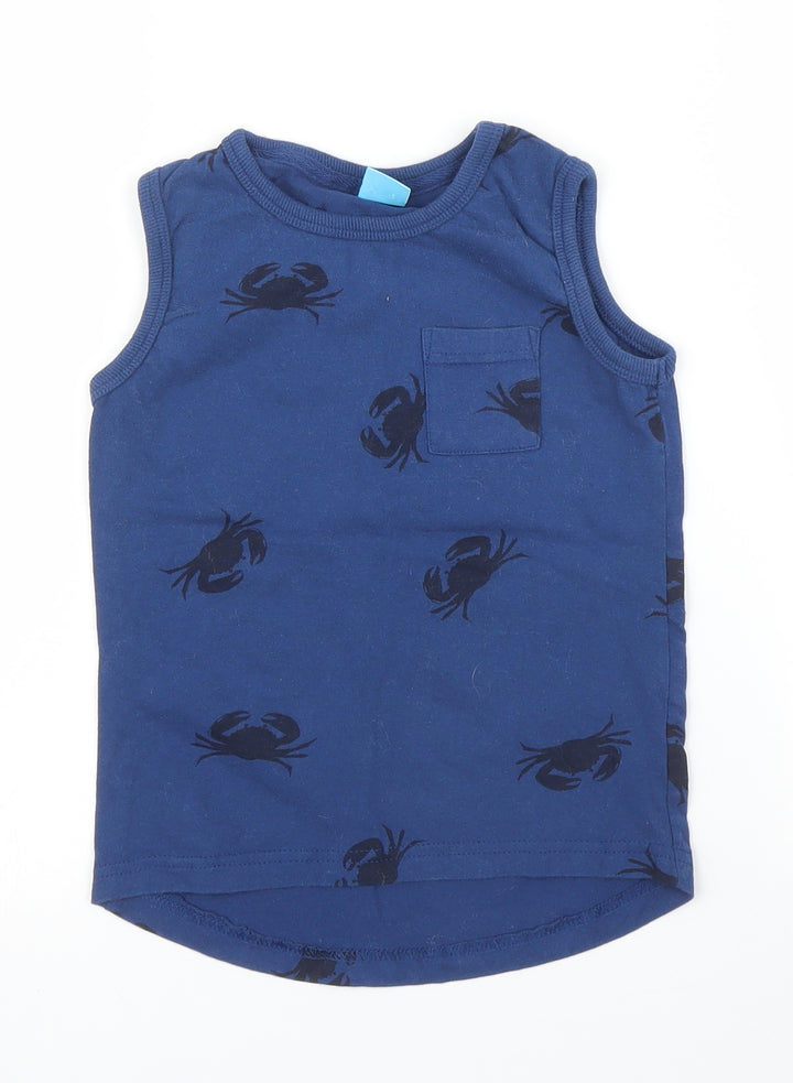Little Kids Boys Blue   Basic Tank Size 5-6 Years