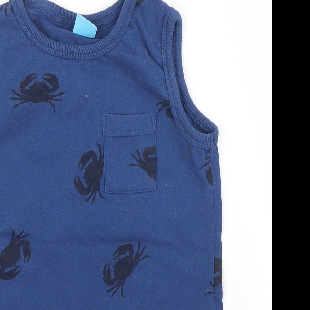 Little Kids Boys Blue   Basic Tank Size 5-6 Years