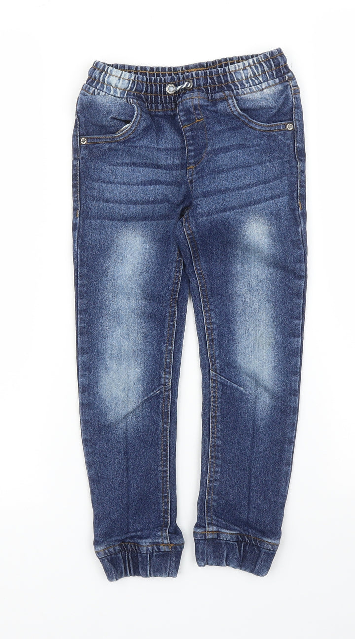 Little Kids Girls Blue  Denim Tapered Jeans Size 5 Years