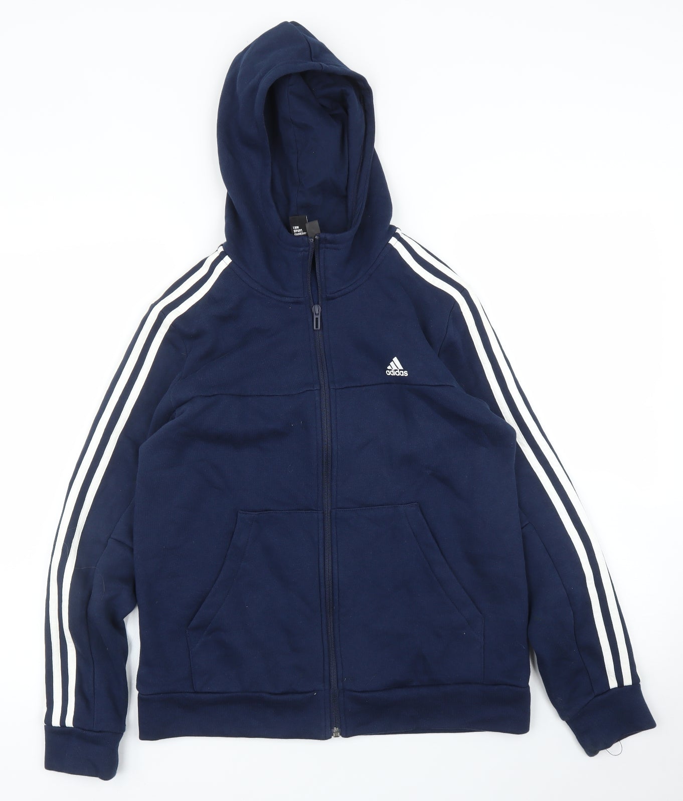 adidas Boys Blue   Full Zip Hoodie Size 13 Years