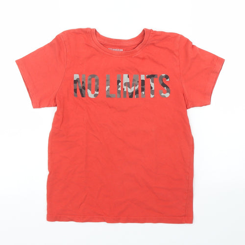 Primark Boys Red   Basic T-Shirt Size 7 Years