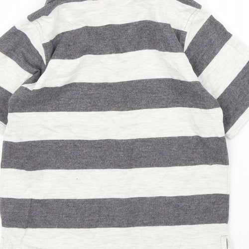 Hullabaloo Boys Grey Striped  Basic Polo Size 5 Years