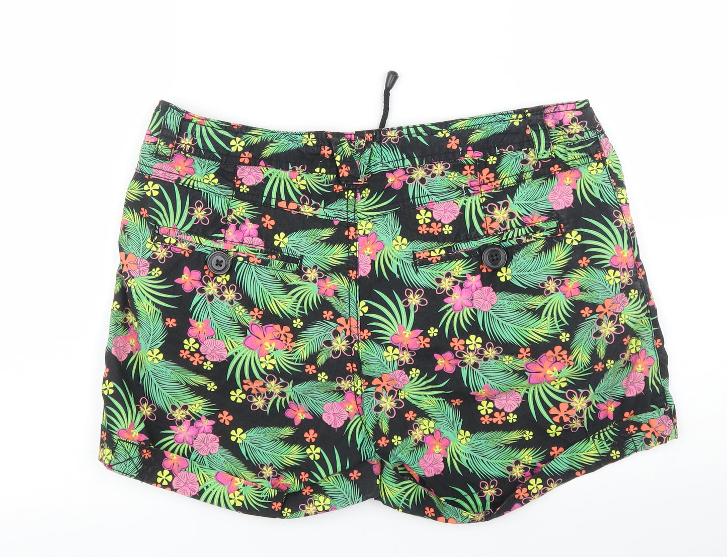 Dunnes Womens Green Floral  Bermuda Shorts Size 12
