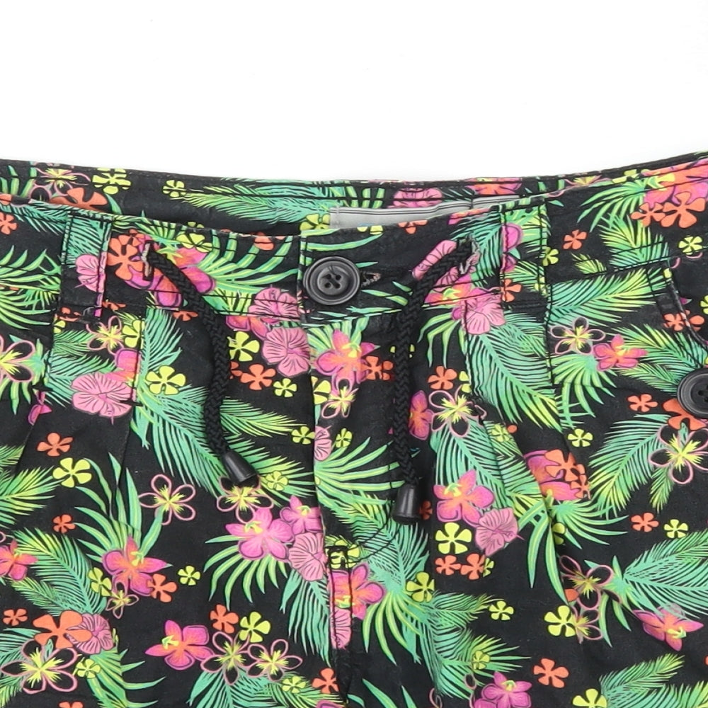 Dunnes Womens Green Floral  Bermuda Shorts Size 12