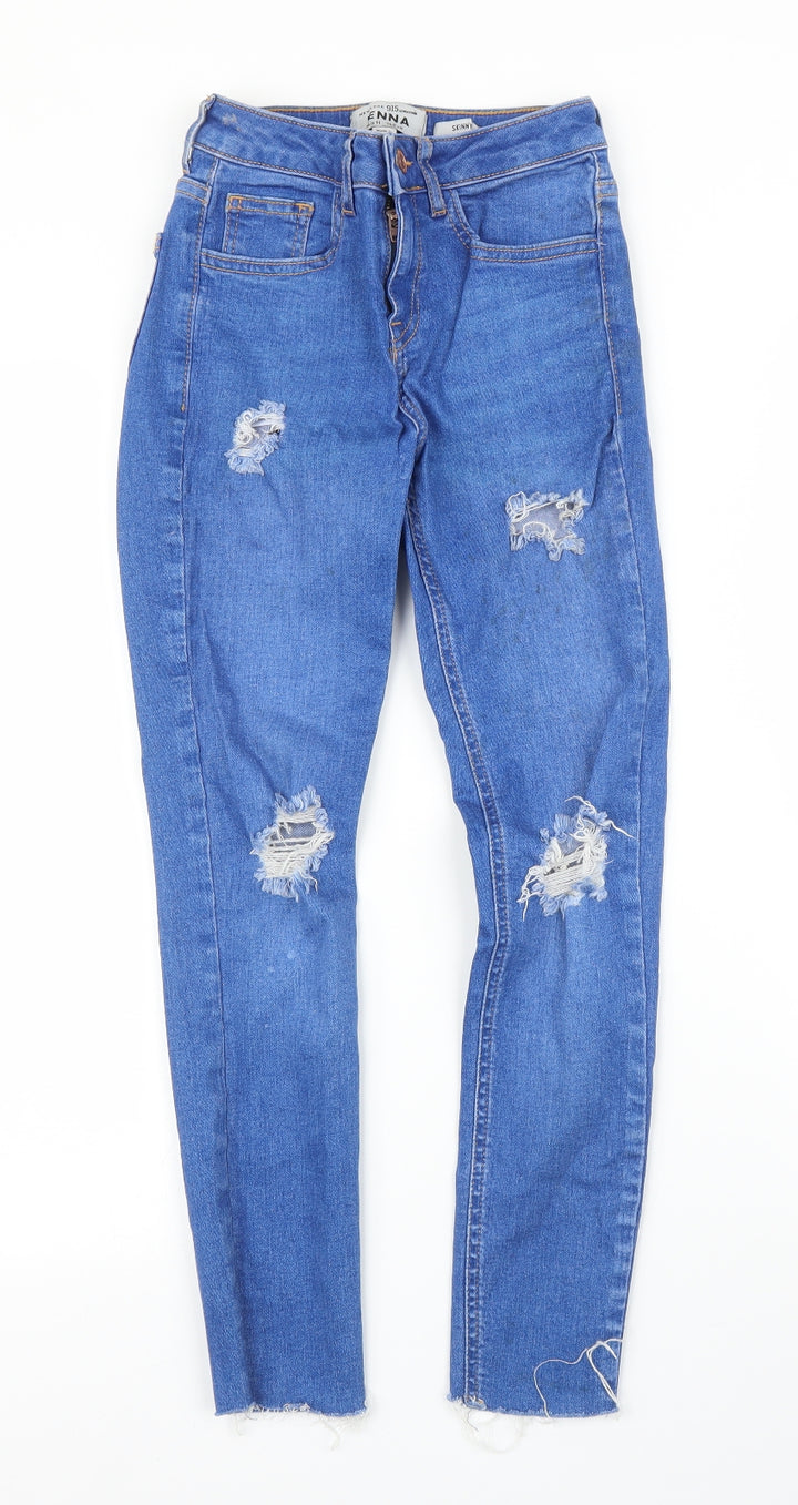 New Look Girls Blue Denim Skinny Jeans Size 11 Years