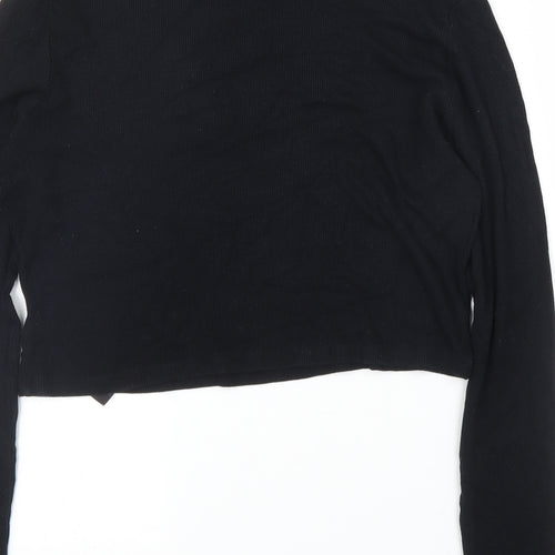 ASOS Womens Black   Cropped Blouse Size 16