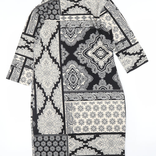 Preworn Womens Beige Paisley  A-Line  Size 14