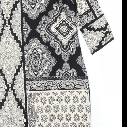 Preworn Womens Beige Paisley  A-Line  Size 14