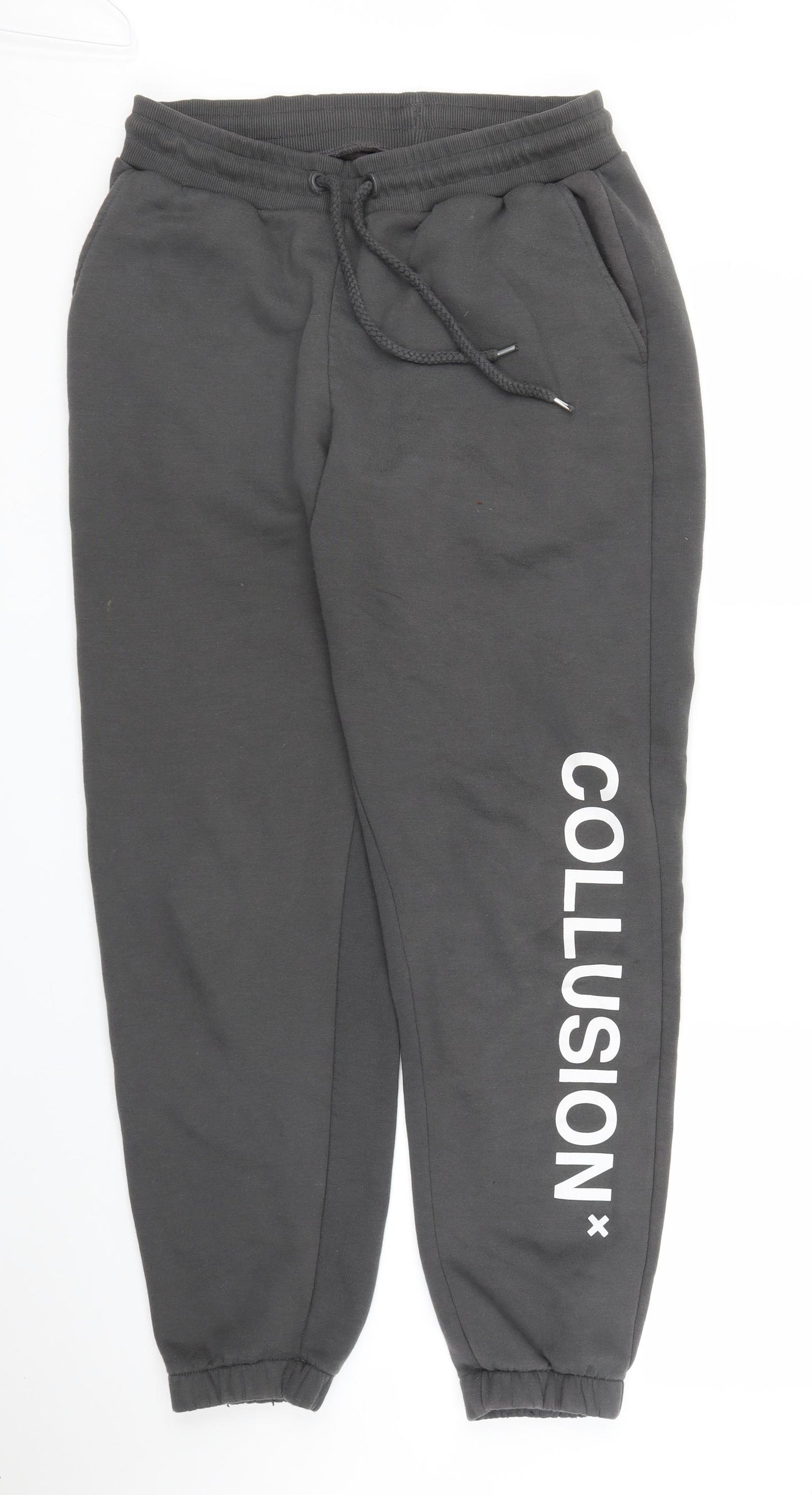 COLLUSION Mens Grey   Sweatpants Trousers Size M L27 in