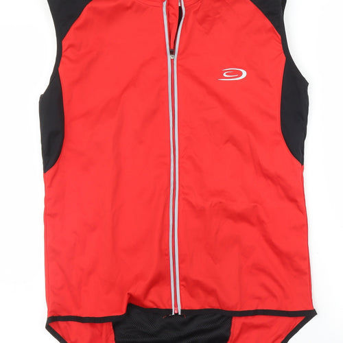 Crane Mens Red   Full Zip Jumper Size L