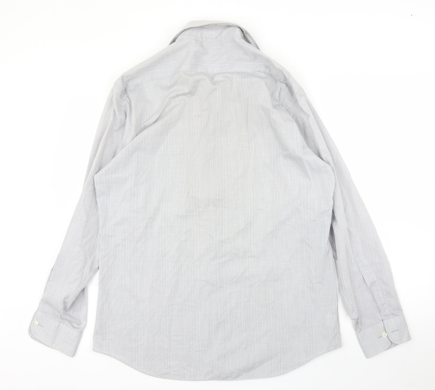 St Michael Mens Grey    Button-Up Size 15.5