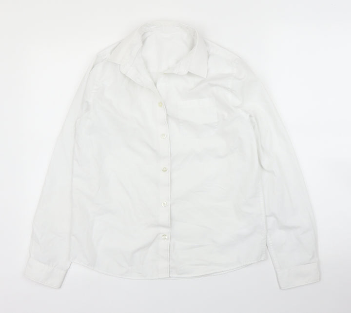 F&F Girls White   Basic Button-Up Size 12 Years