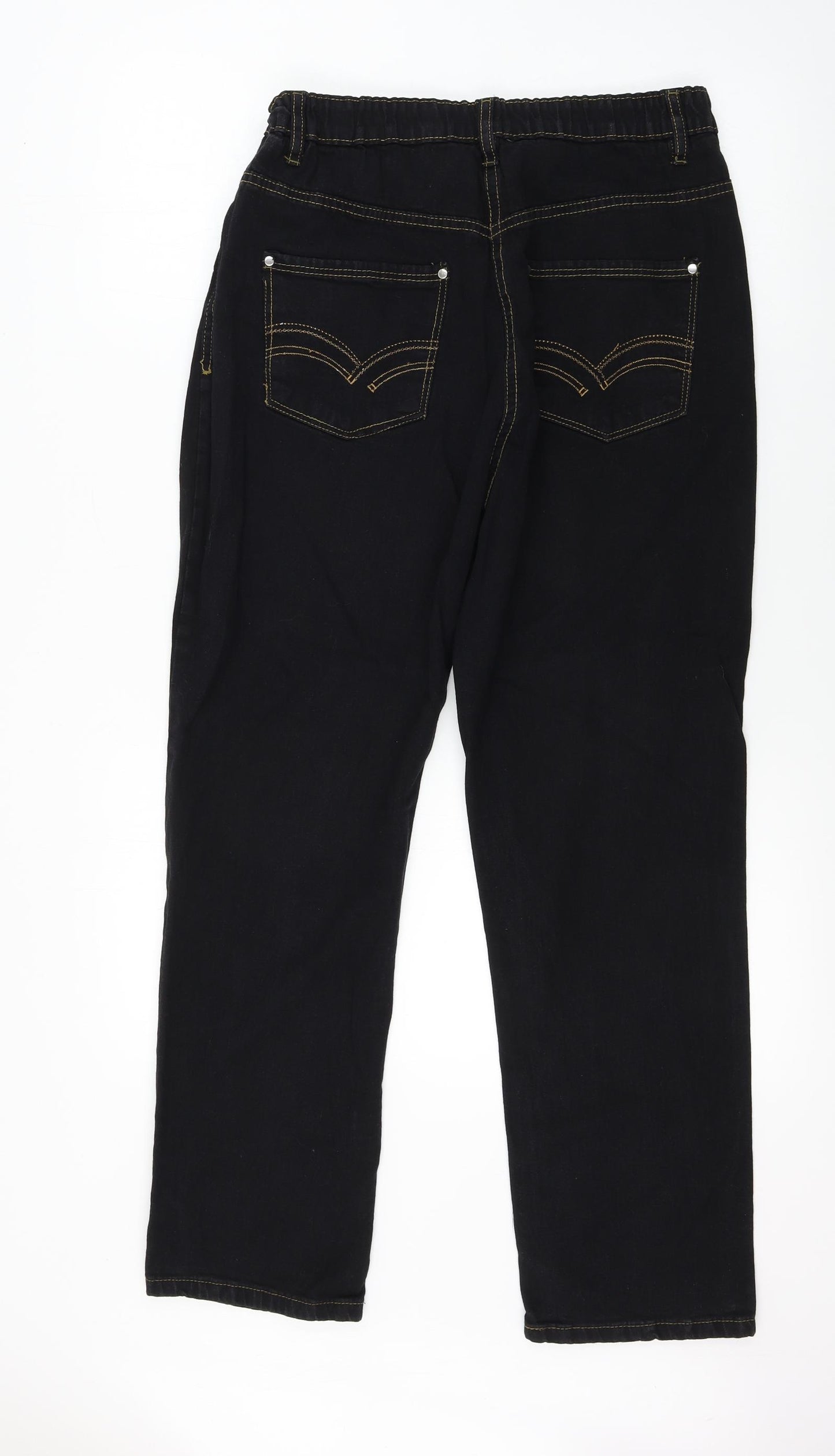 Simply Be Womens Black   Straight Jeans Size 14 L27 in