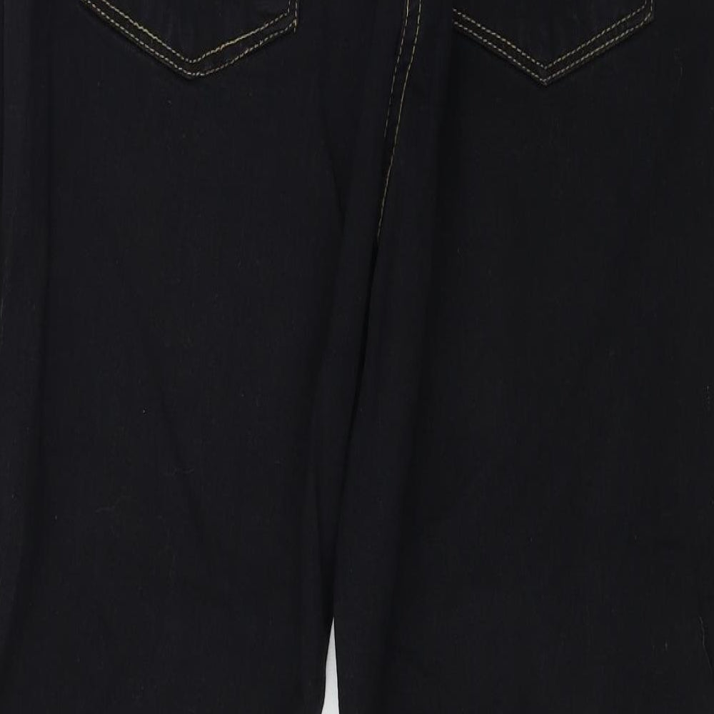 Simply Be Womens Black   Straight Jeans Size 14 L27 in