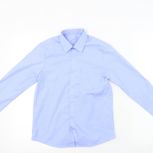 George  Boys Blue   Basic Button-Up Size 8-9 Years