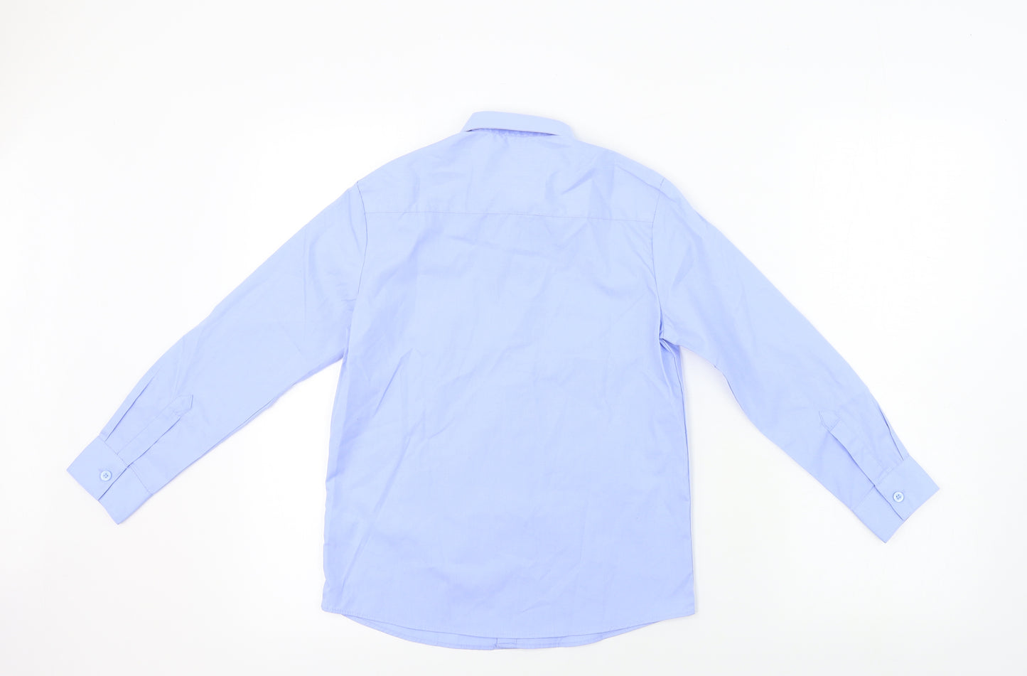 George  Boys Blue   Basic Button-Up Size 8-9 Years