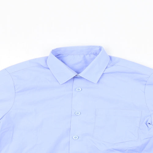 George  Boys Blue   Basic Button-Up Size 8-9 Years