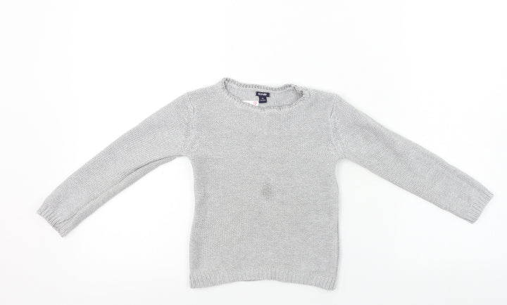 Kiabi Girls Grey Pullover Jumper Size 4 Years