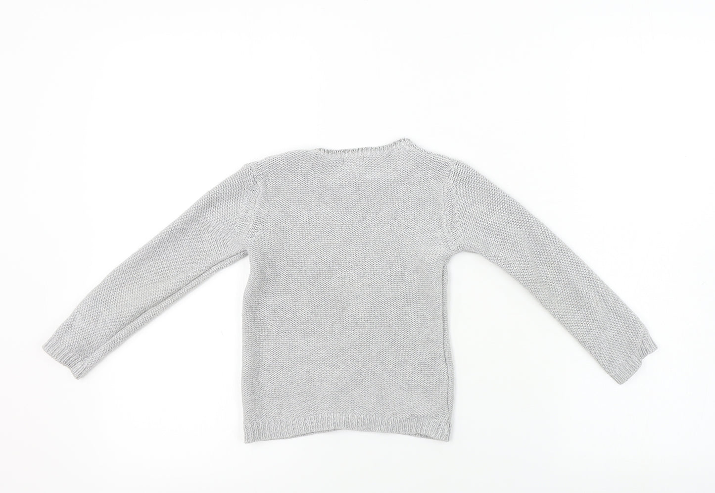 Kiabi Girls Grey   Pullover Jumper Size 4 Years