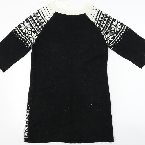 George  Womens Black Geometric  Jumpsuit One-Piece Size 12